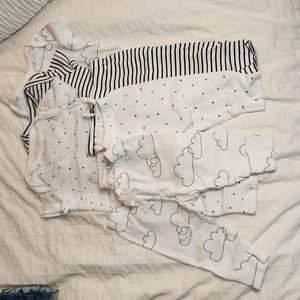 Baby Gap onesies and matching joggers